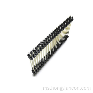 Plastik Double Double Plastik 2.54mm Penyambung Header Pin Lelaki